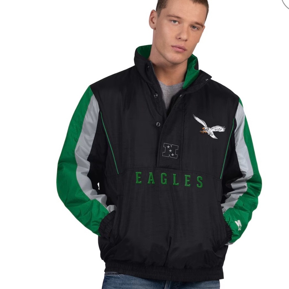 Eagles Black and Green Men's Jacket